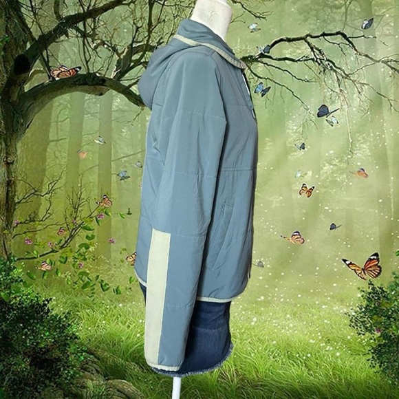 The North Face Woman’s Mountain Sweat Hooded Jacket Full Zip Teal/Green Size S - Picture 6 of 8